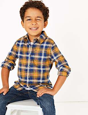 Pure Cotton Checked Shirt (3 Months - 7 Years)