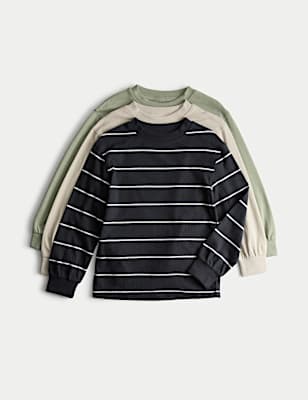 3pk Pure Cotton Tops (2-8 Yrs)