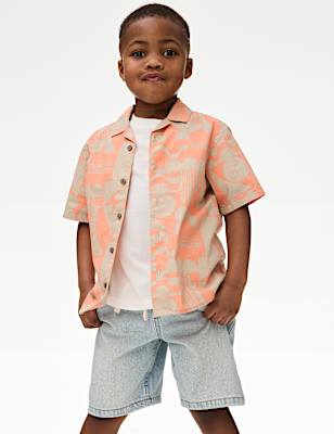 Pure Cotton Printed Shirt & T-Shirt Set (2-16 Yrs)