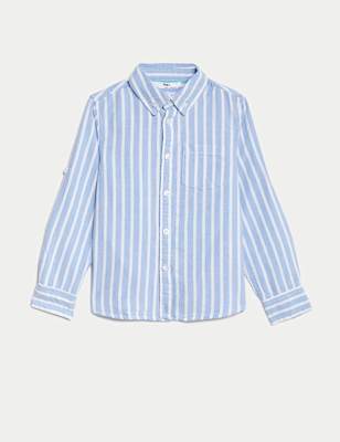 Pure Cotton Striped Oxford Shirt