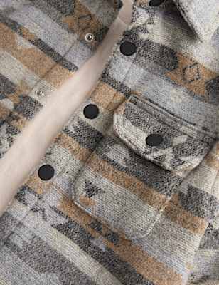 Patterned Shirt & T-Shirt Set (2-8 Yrs)