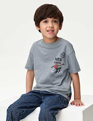 Pure Cotton Spider-Man T-Shirt (2-8 Yrs)