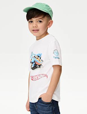 Pure Cotton Hot Wheels™ T-Shirt (2-8 Yrs)