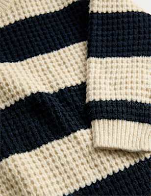 Striped Crew Neck Knitted Jumper (1-8 Yrs)