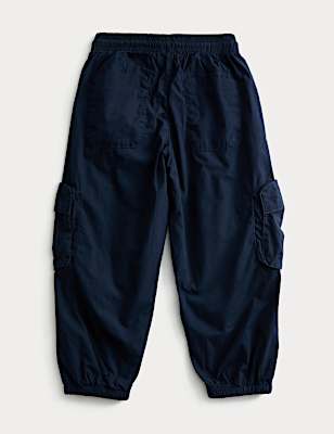 Pure Cotton Lined Cargo Joggers (2-8 Yrs)