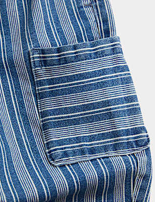 Cotton Rich Stripe Denim Jeans (2-8 Yrs)