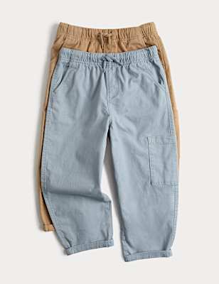 2 Pack Cotton Rich Trousers (2-8 Yrs)