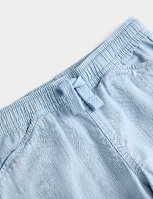 Pure Cotton Textured Shorts (2-8 Yrs)