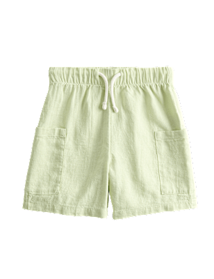 Linen Blend Cargo Shorts (2-8 Years)