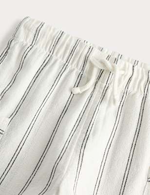 Linen Blend Cargo Shorts (2-8 Years)