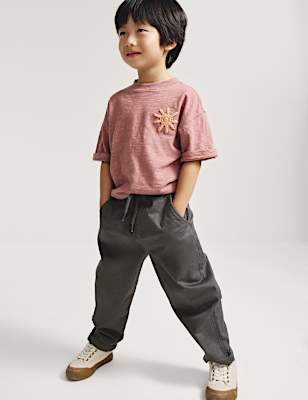 Cotton Rich Pull On Cargo Trousers (2-8 Yrs)