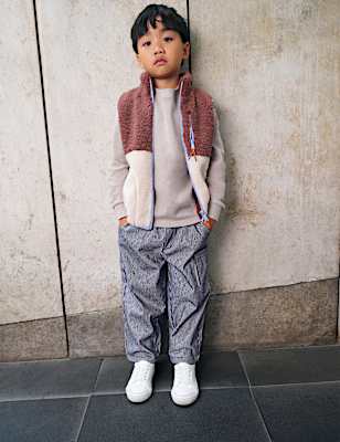 Cotton Blend Striped Balloon Trousers (2-8 Yrs)
