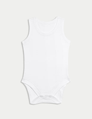 7 Pack Pure Cotton Sleeveless Bodysuits (5lbs-3 Yrs)