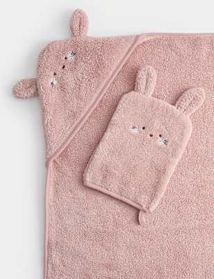 Pure Cotton Bunny Hooded Towel