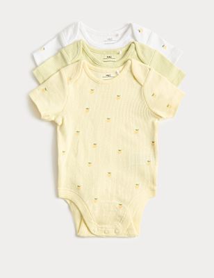 3 Pack Cotton Rich Bodysuits (6&frac12;lbs-3 Yrs)