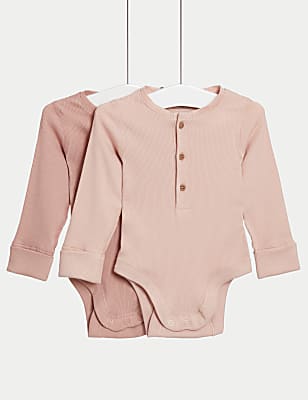 2 Pack Pure Cotton Bodysuits (0-3 Yrs)