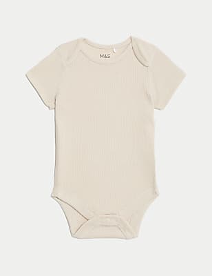 5pk Pure Cotton Bodysuits (6½lbs-3 Yrs)