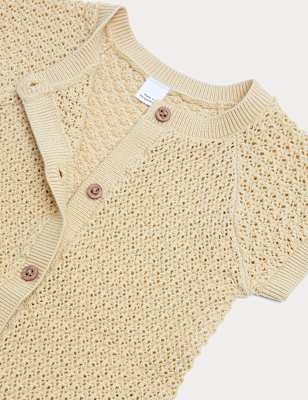 Pure Cotton Unisex Knitted Romper (7lbs-2 Yrs)