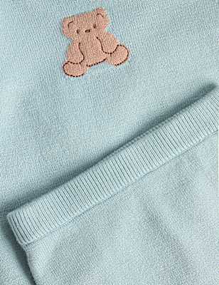 2 Piece Intarsia Bear Knitted Outfit (0-12 Mths)