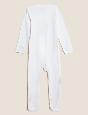Adaptive Pure Cotton Happy Slogan Sleepsuit