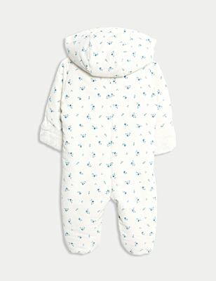 Cord Floral Pramsuit (0-12 Mths)
