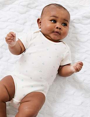 7pk Pure Cotton Printed Bodysuits (0-3 Yrs)