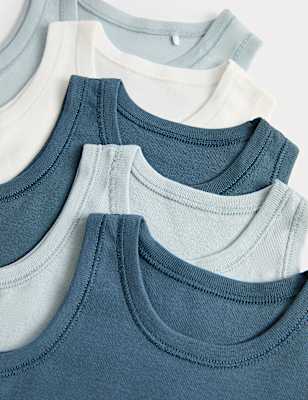 5 Pack Pure Cotton Bodysuits (7lbs - 3 Yrs)