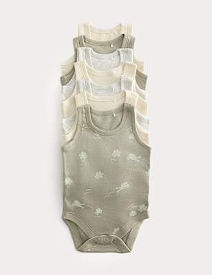 7 Pack Pure Cotton Unisex Bodysuits (7lbs-3 Yrs)