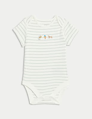 3pk Pure Cotton Printed Bodysuits (6½lbs-3 Yrs)