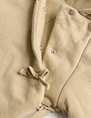 Cotton Rich Hooded Wrap Pramsuit (0-12 Mths)
