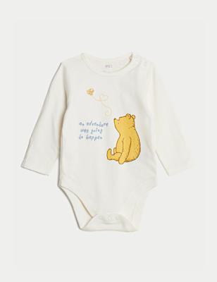 3pk Pure Cotton Winnie the Pooh&trade; Bodysuits (0-3 Yrs)