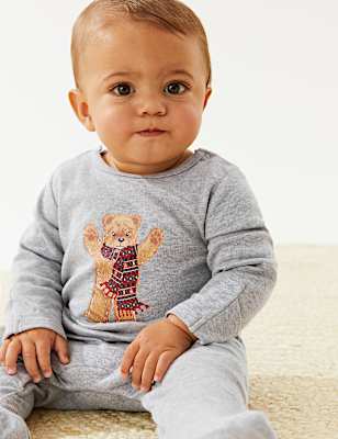 Cotton Rich Spencer Bear Sleepsuit