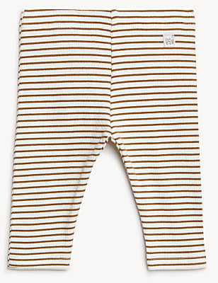 Cotton Rich Striped Leggings