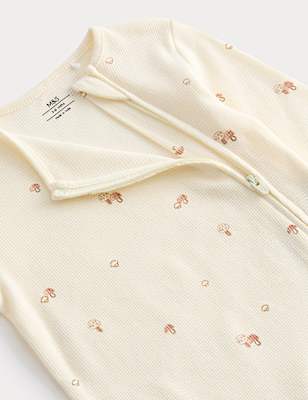 3pk Pure Cotton Acorn Print Zip Sleepsuits (6&frac12;lbs-3 Yrs)