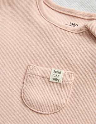 3pk Cotton Rich Ribbed Sleepsuits (6&frac12;lbs-3 Yrs)