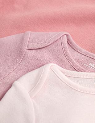 5pk Pure Cotton Long Sleeve Bodysuits (0-3 Yrs)