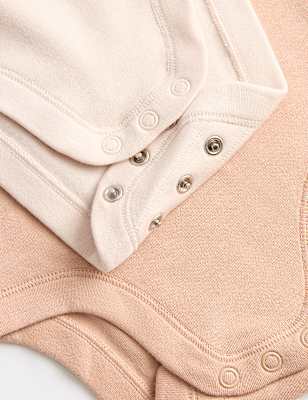 5pk Pure Cotton Plain Short Sleeve Bodysuits (0-3 Yrs)