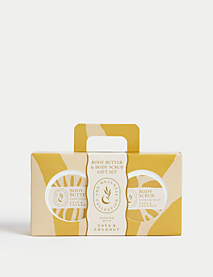 Shea & Coconut Body Butter & Scrub Gift Set