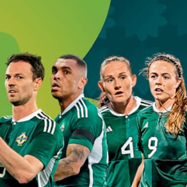 Players from the Northern Ireland football teams