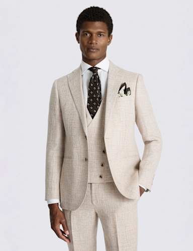 Slim Fit Pure Linen Suit Jacket.
