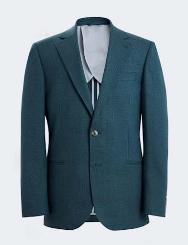 Tailored Fit Flannel Suit Jacket.