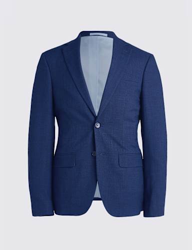 Slim Fit Slub Textured Suit Jacket.