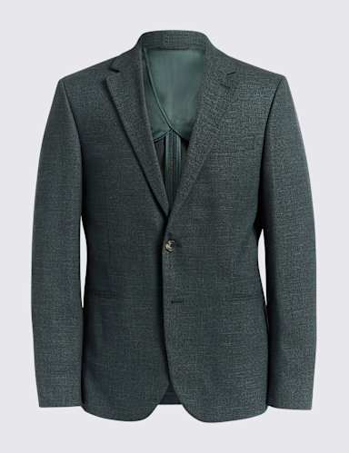 Slim Fit Puppytooth Suit Jacket.