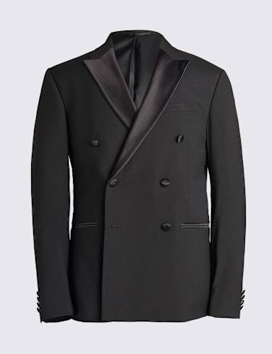 Slim Fit Double Breasted Tuxedo Jacket.