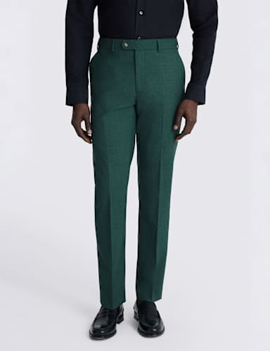 Slim Fit Wool Blend Marl Suit Trousers.