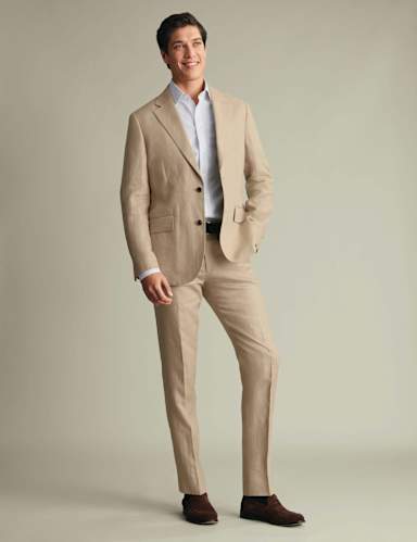 Slim Fit Pure Linen Suit Jacket.