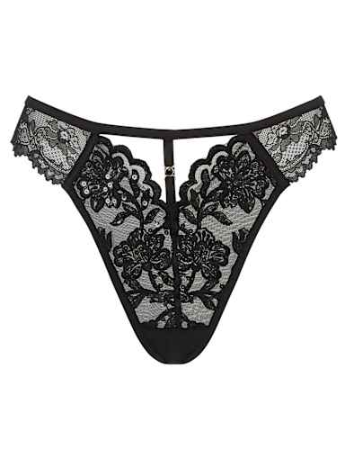 Embroidered Lace Sequin Embellished Thong.