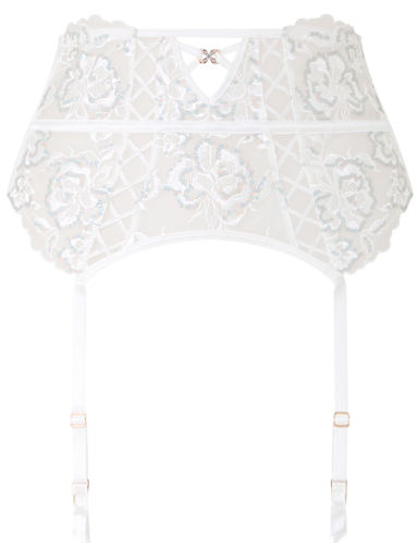 Embroidered Mesh Waspie Suspender.