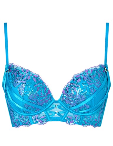 Sequin Wired Plunge Bra (A-E).