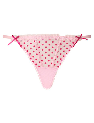 Mesh Polka Dot Thong.